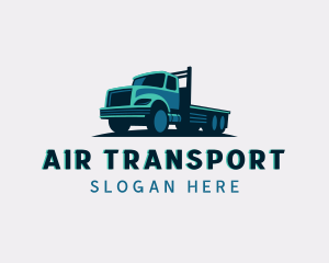 Flatbed Truck Delivery Cargo logo design