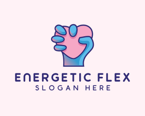 Heart Hand Hold logo design