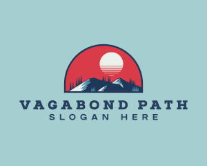 Sunset Mountain Adventure logo design