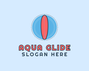 Water Surf Board logo design