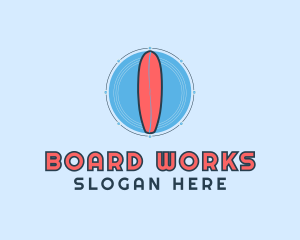Water Surf Board logo