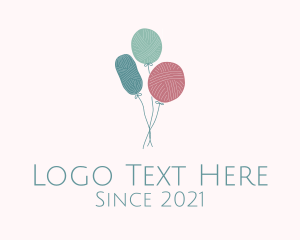 Balloon Yarn Ball  logo design