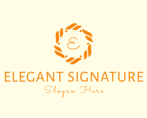 Organic Wreath Flower Boutique logo design