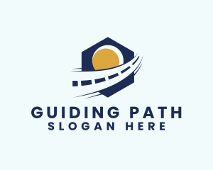 Road Highway Route logo design