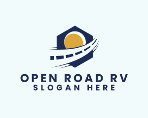 Road Highway Route logo design