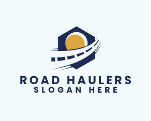 Road Highway Route logo design