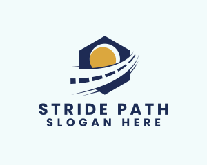 Road Highway Route logo design