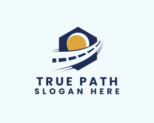 Road Highway Route logo design