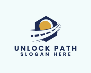 Road Highway Route logo design