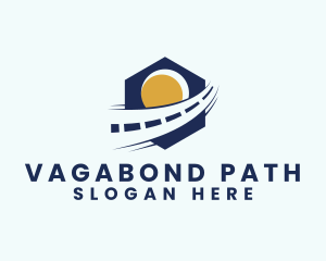 Road Highway Route logo design