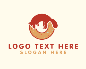 Fox Doughnut Letter O logo