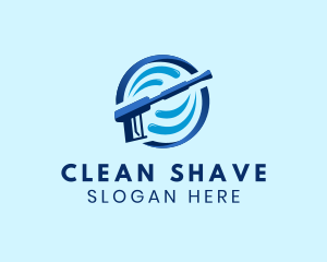 Pressure Washer Clean Splash  logo design