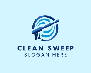 Pressure Washer Clean Splash  logo design