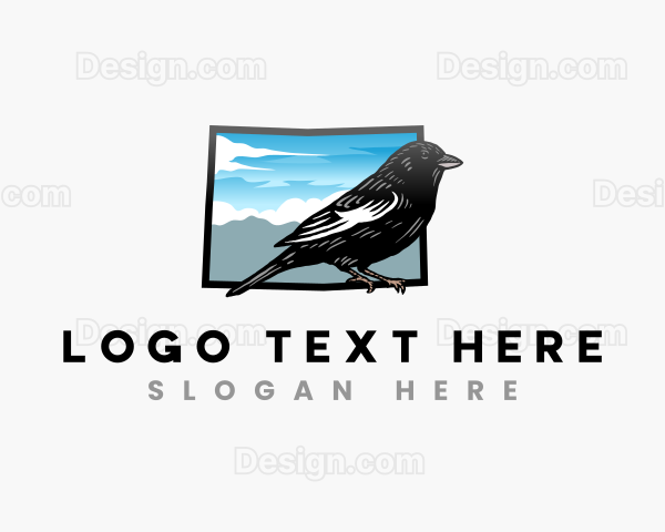 Colorado Lark Bunting Bird Logo