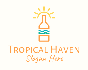 Sun Tropical Bottle logo design