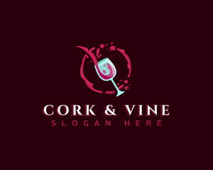 Wine Bar Liquor logo design