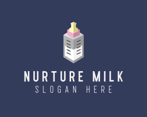 Isometric Milk Bottle  logo