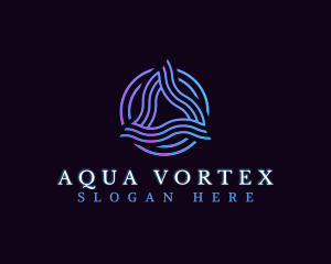 Abstract Wave Technology logo design