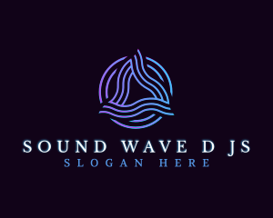 Abstract Wave Technology logo design