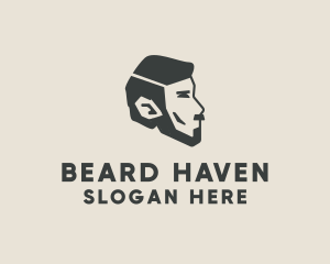 Male Beard Barber logo design