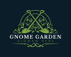 Shovel Gardening Plant logo design