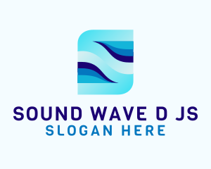 Sea Water Wave Letter S logo design