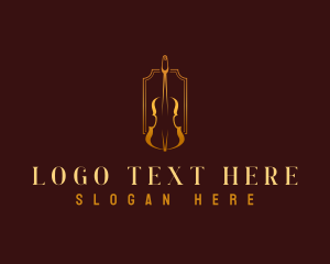 Luxury Violin Instrument logo design