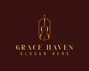 Luxury Violin Instrument Logo