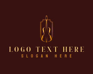 Luxury Violin Instrument Logo