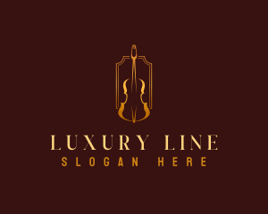 Luxury Violin Instrument logo design