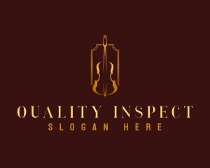 Luxury Violin Instrument logo design