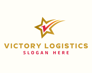 Shooting Star Letter V logo