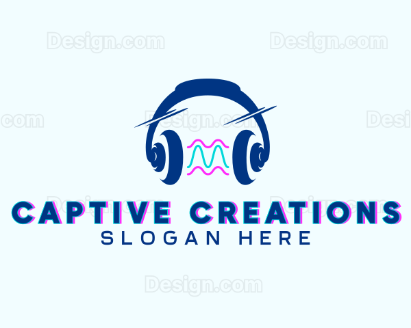 Audio Soundwave Headphones Logo