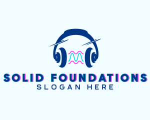 Audio Soundwave Headphones Logo
