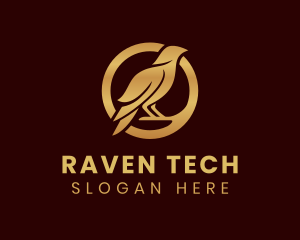 Wild Raven Bird logo design