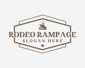 Cowboy Rodeo Badge logo design