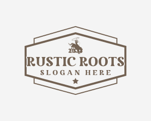 Cowboy Rodeo Badge logo design