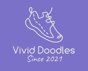 Running Shoes Doodle logo design