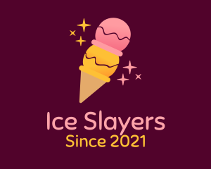 Starry Fruit Ice Cream logo design