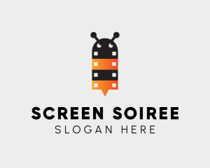 Bee Film Strip  logo design