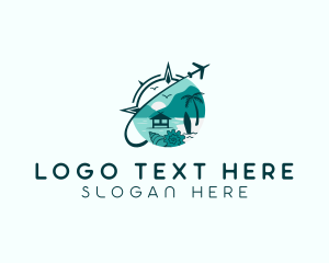 Airplane Beach Coast Travel  logo