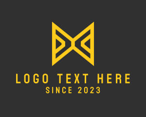 Gold Textile Letter M logo