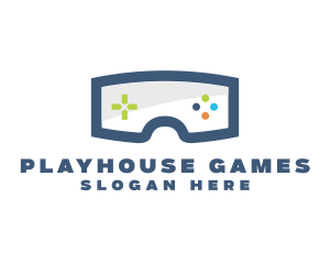 Goggles Game Controls logo design