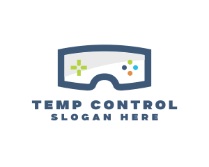 Goggles Game Controls logo design