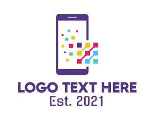 Digital Mobile Phone logo design