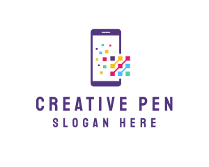 Digital Mobile Phone logo design