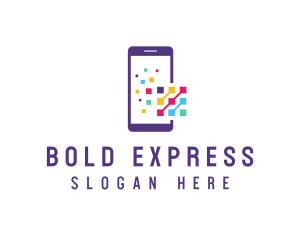 Digital Mobile Phone logo design