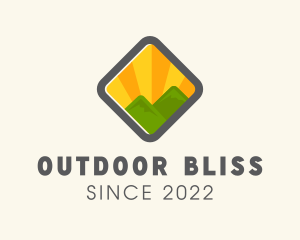 Sunrise Mountain Camp Outdoor  logo design