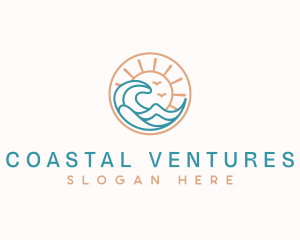 Sea Waves Resort logo design