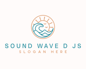 Sea Waves Resort logo design